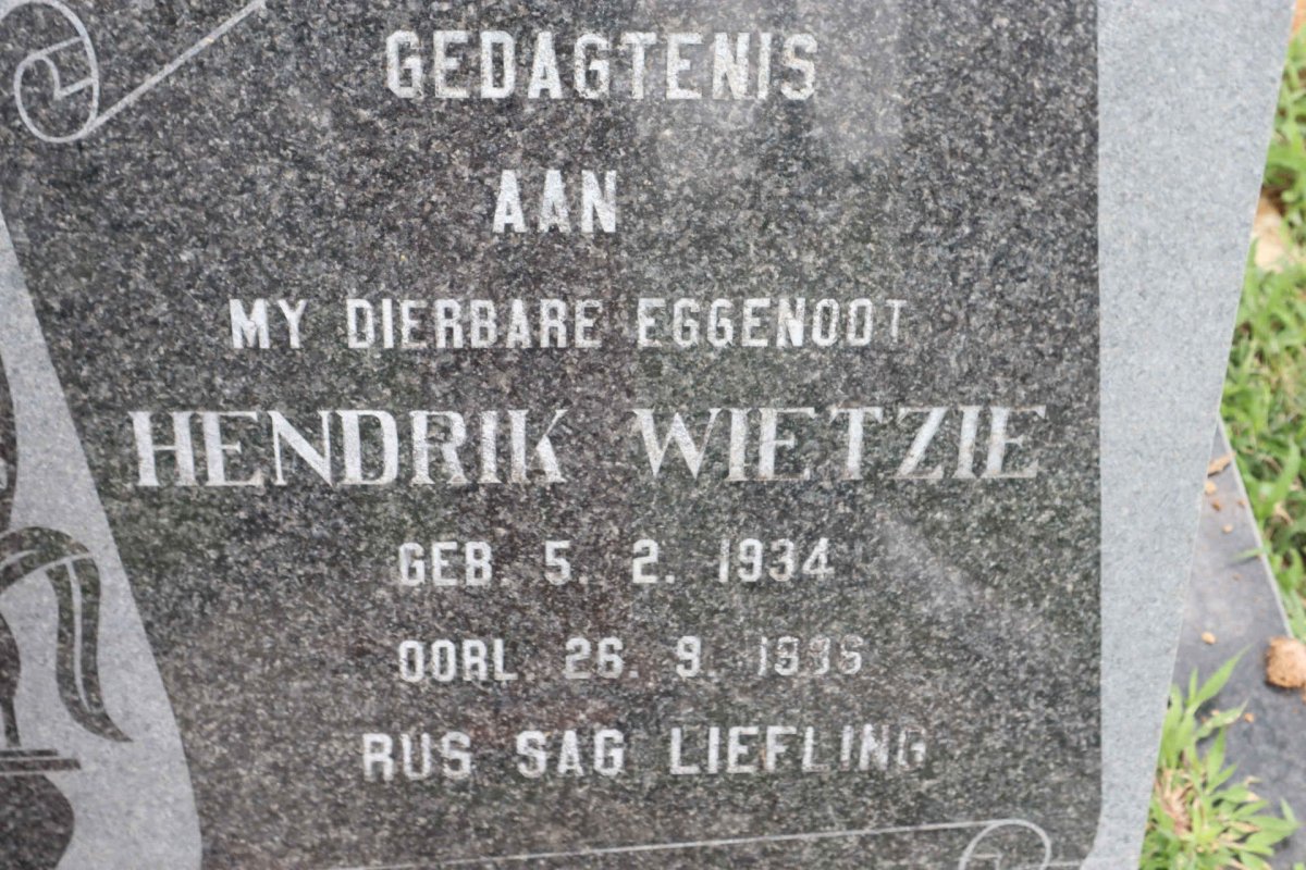 ? Hendrik Wietzie 1934-1986