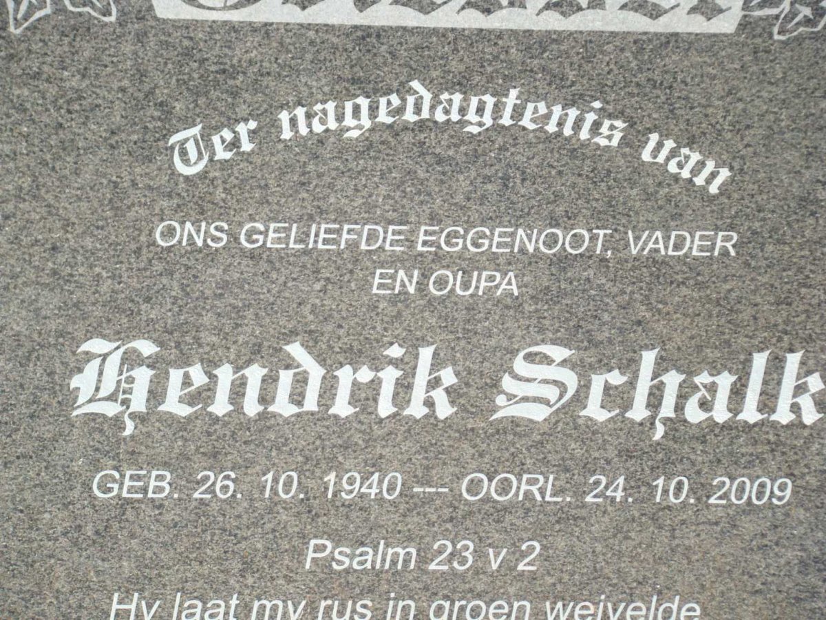 BOTHA Hendrik Schalk 1940-2009