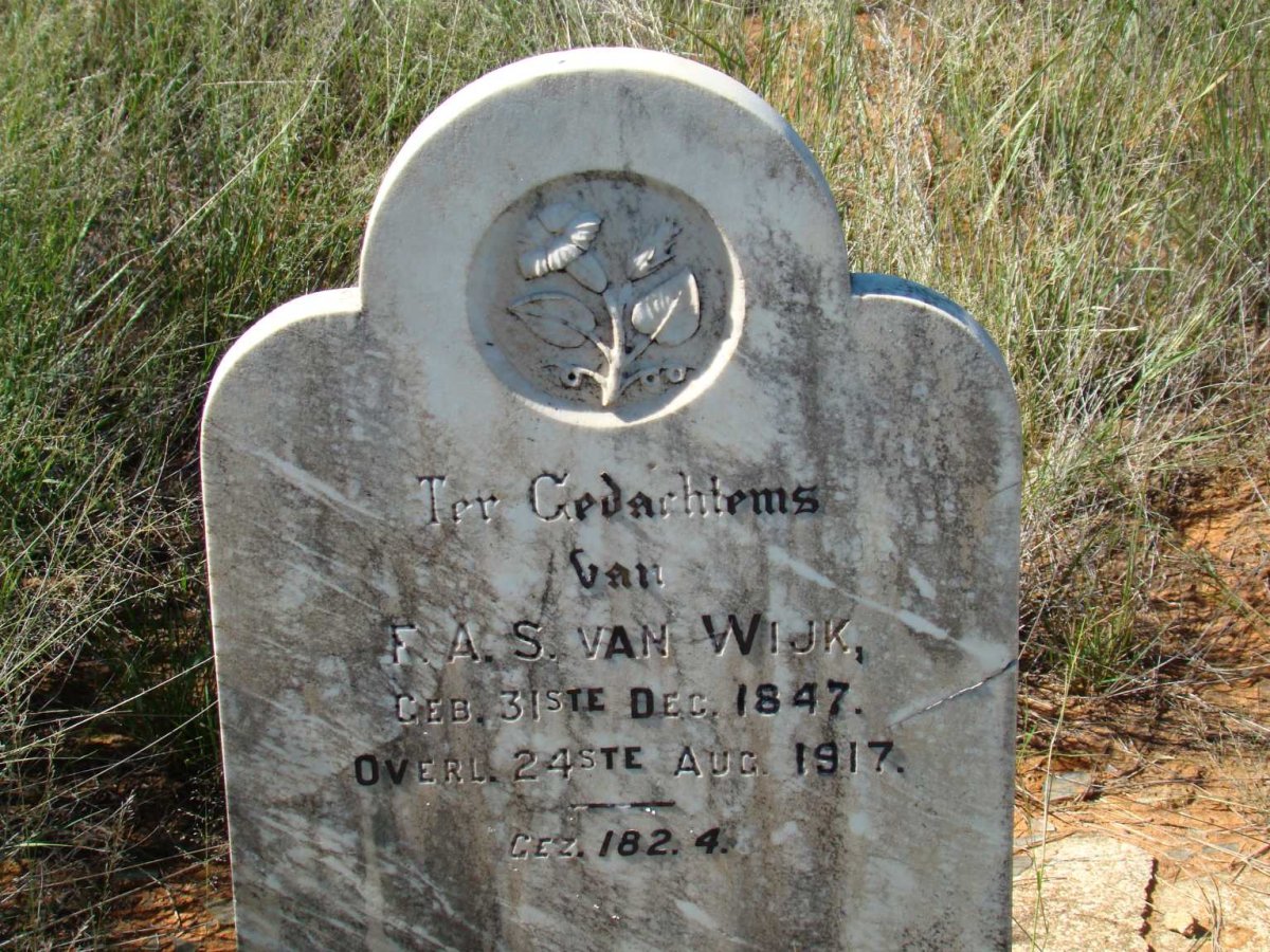 WIJK F.A.S., van 1847-1917