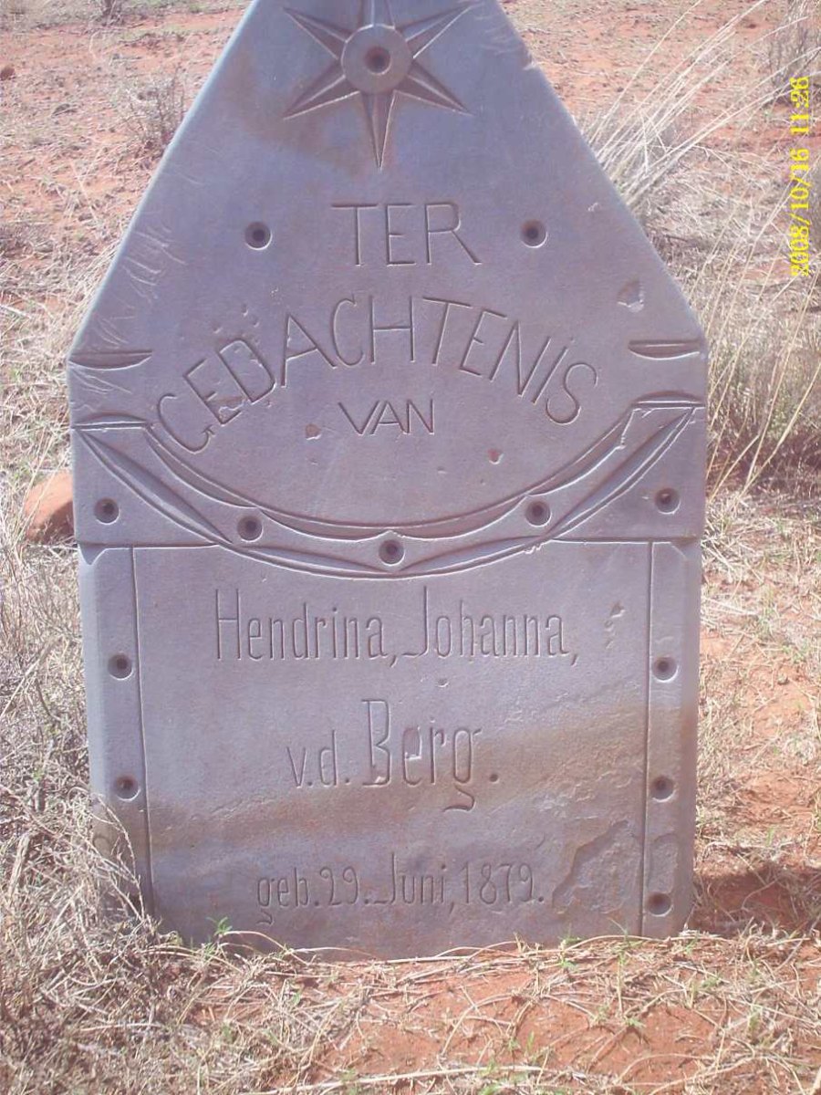 BERG Hendrina Johanna, v.d. 1879-