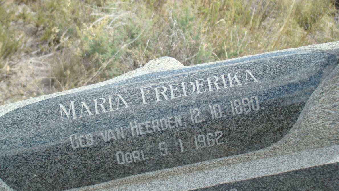 VISSER Maria Frederika nee VAN HEERDEN 1890-1962