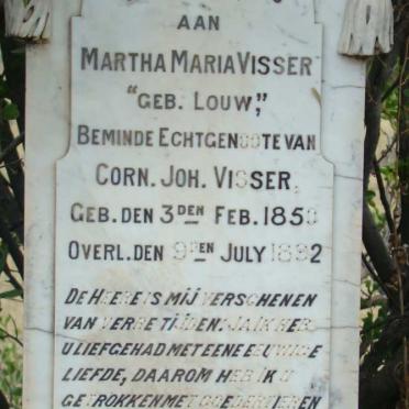 VISSER Martha Maria nee LOUW 1850-1882