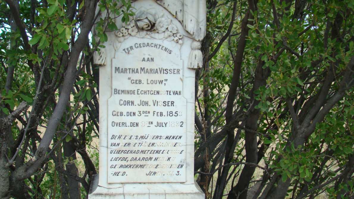 VISSER Martha Maria nee LOUW 1850-1882