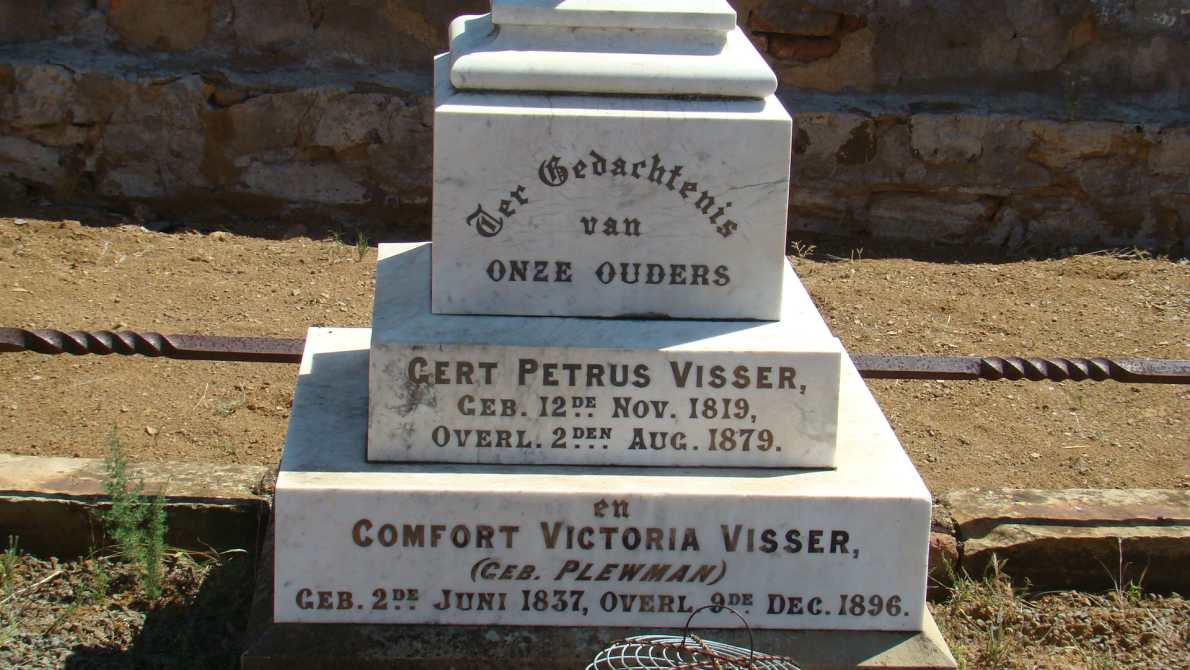 VISSER Gert Petrus 1819-1979 &amp; Comfort Victoria PLEWMAN 1837-1896