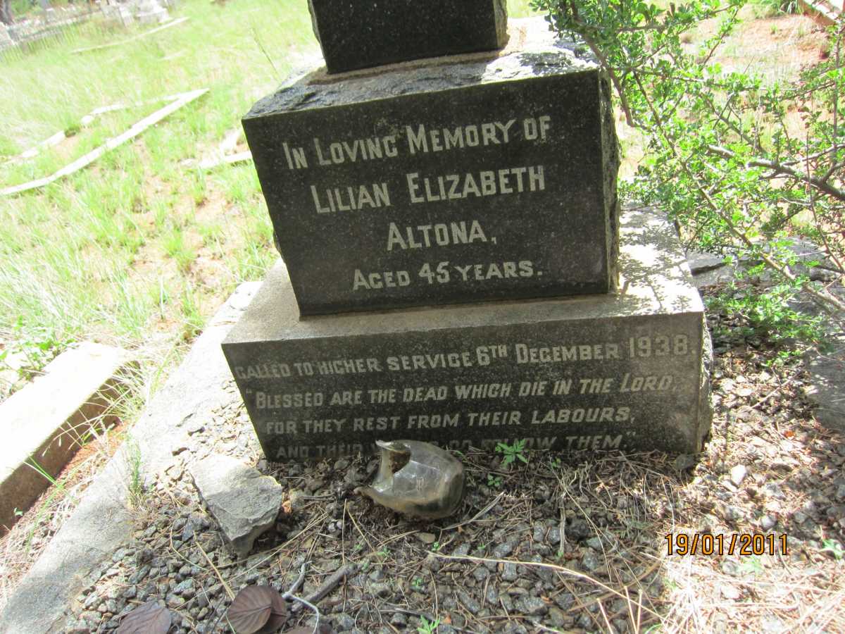 ALTONA Lilian Elizabeth -1938