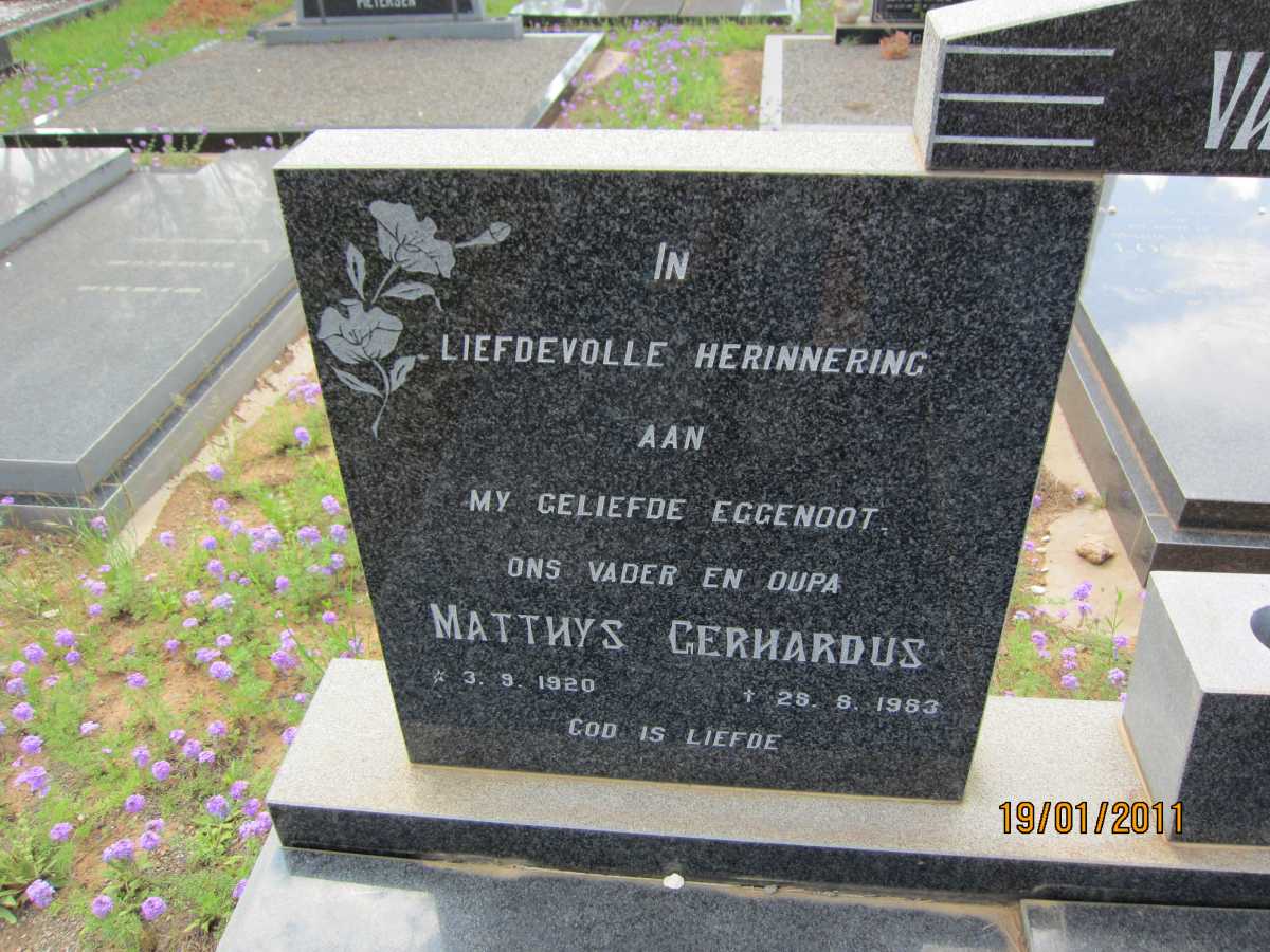 ANTWERPEN Matthys Gerhardus, van 1920-1983