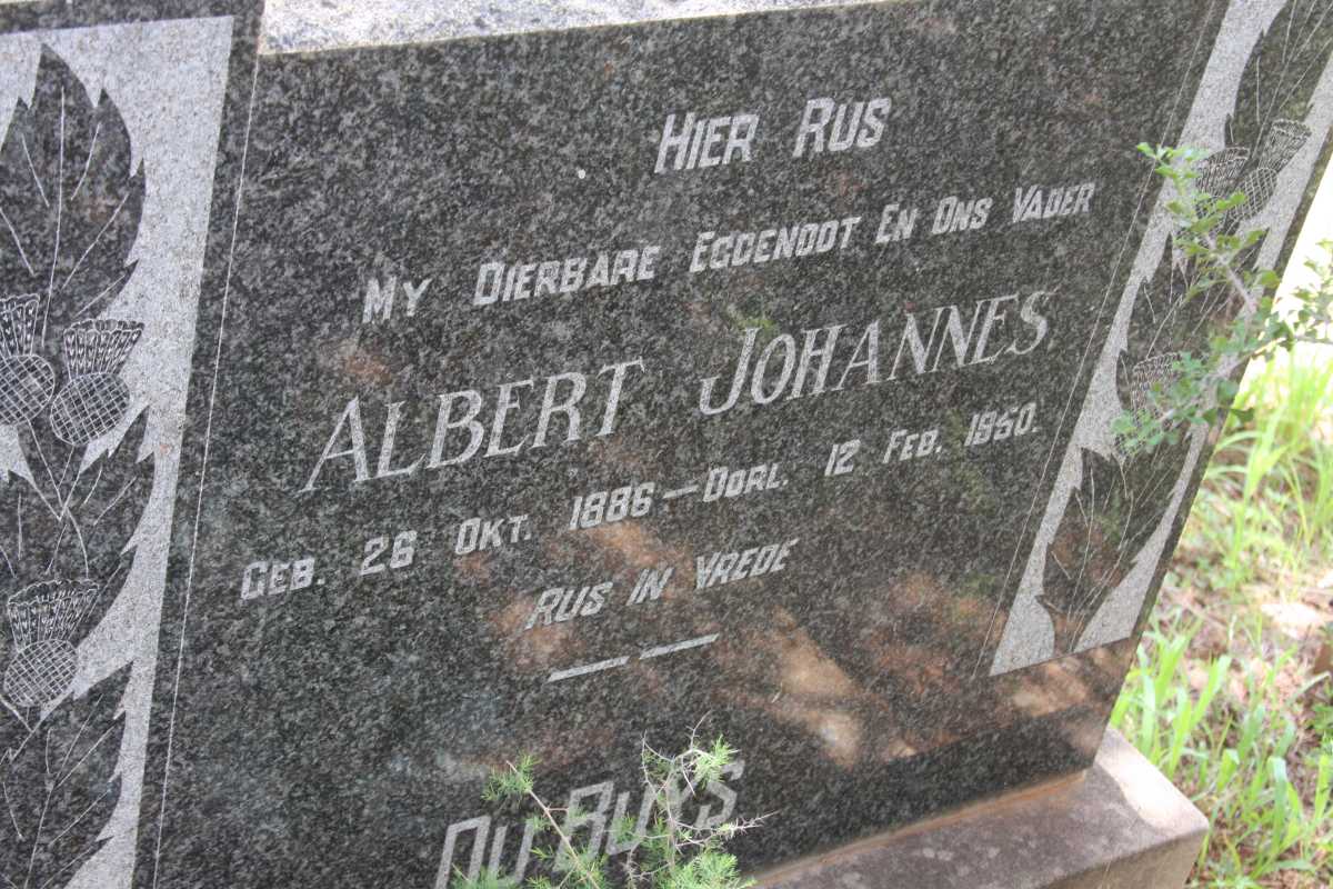 BUYS Albert Johannes, du 1886-1950