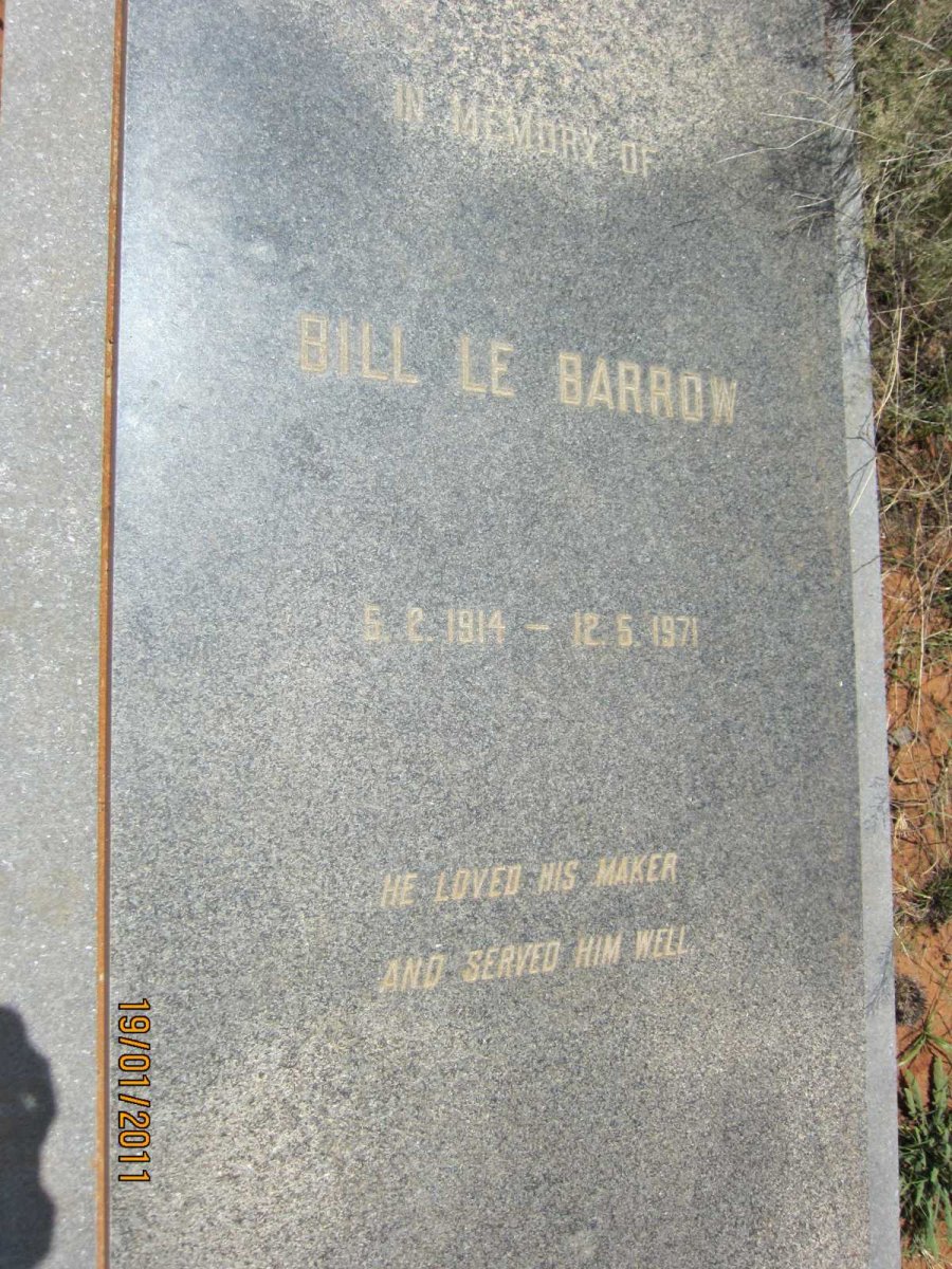 BARROW Bill, le 1914-1971