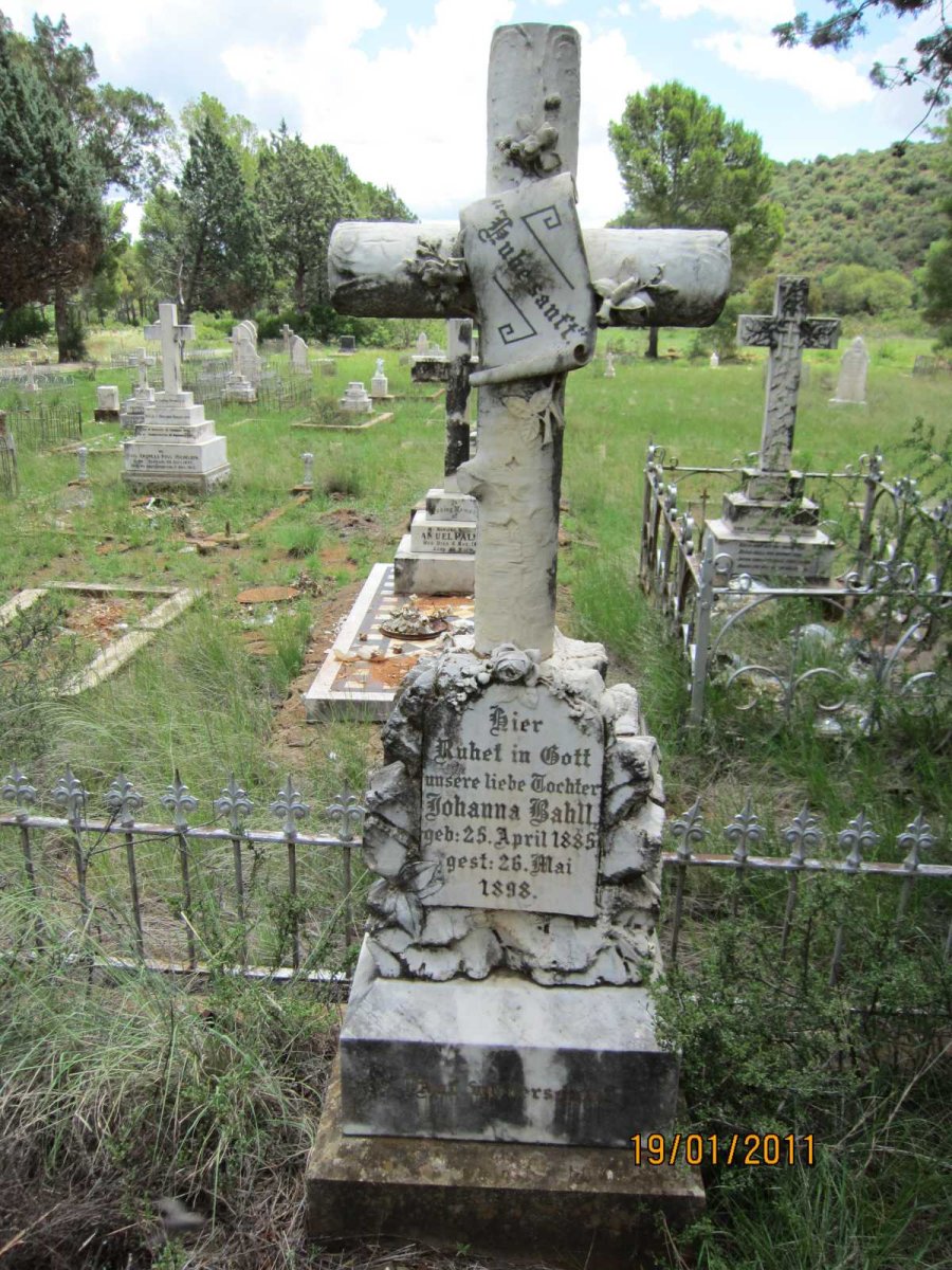 BAHLL Johanna 1885-1898