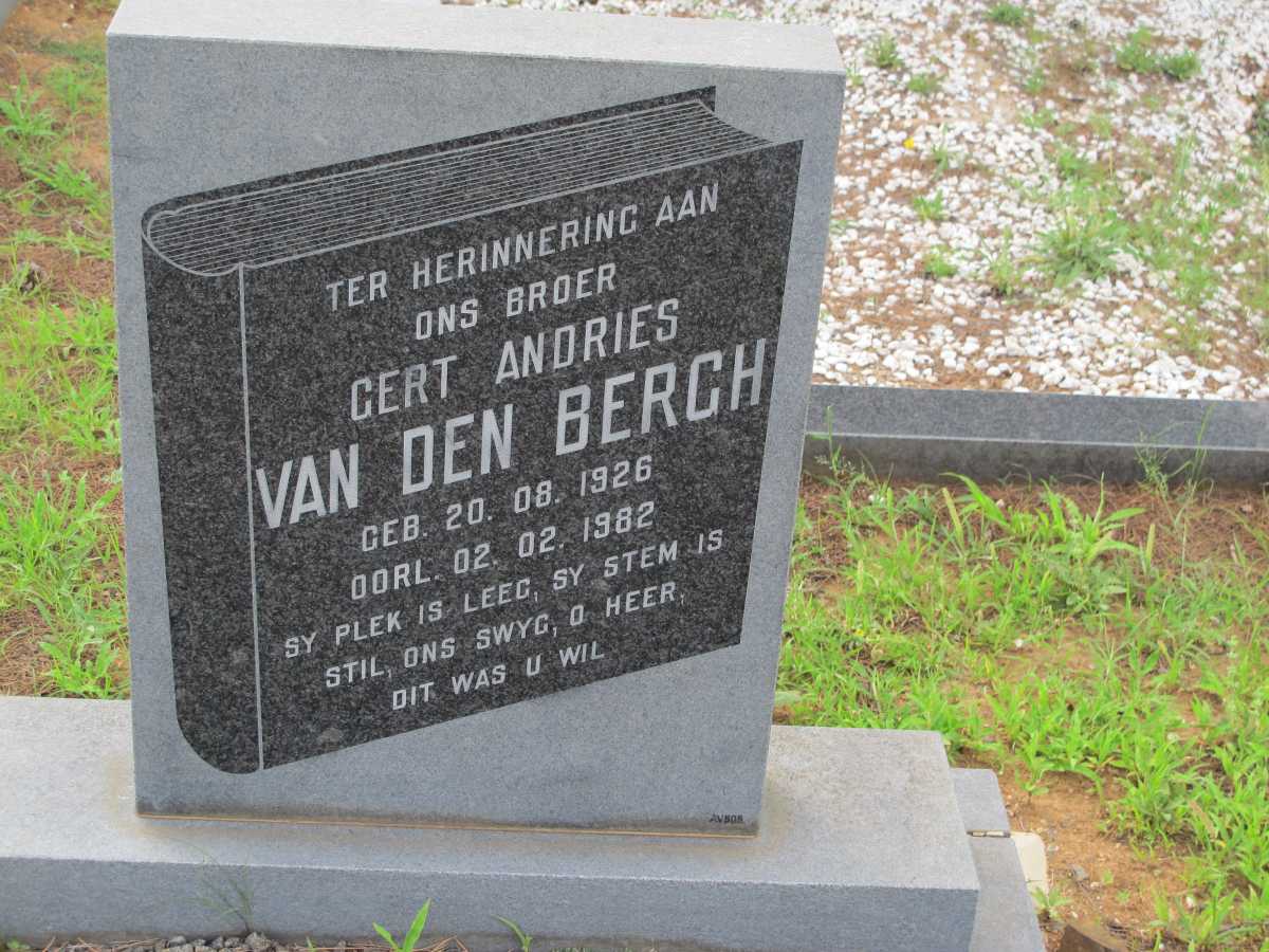 BERGH Gert Andries, van den 1926-1982