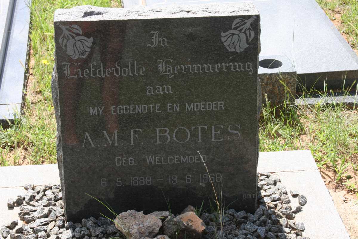 BOTES A.M.F. nee WELGEMOED 1888-1968