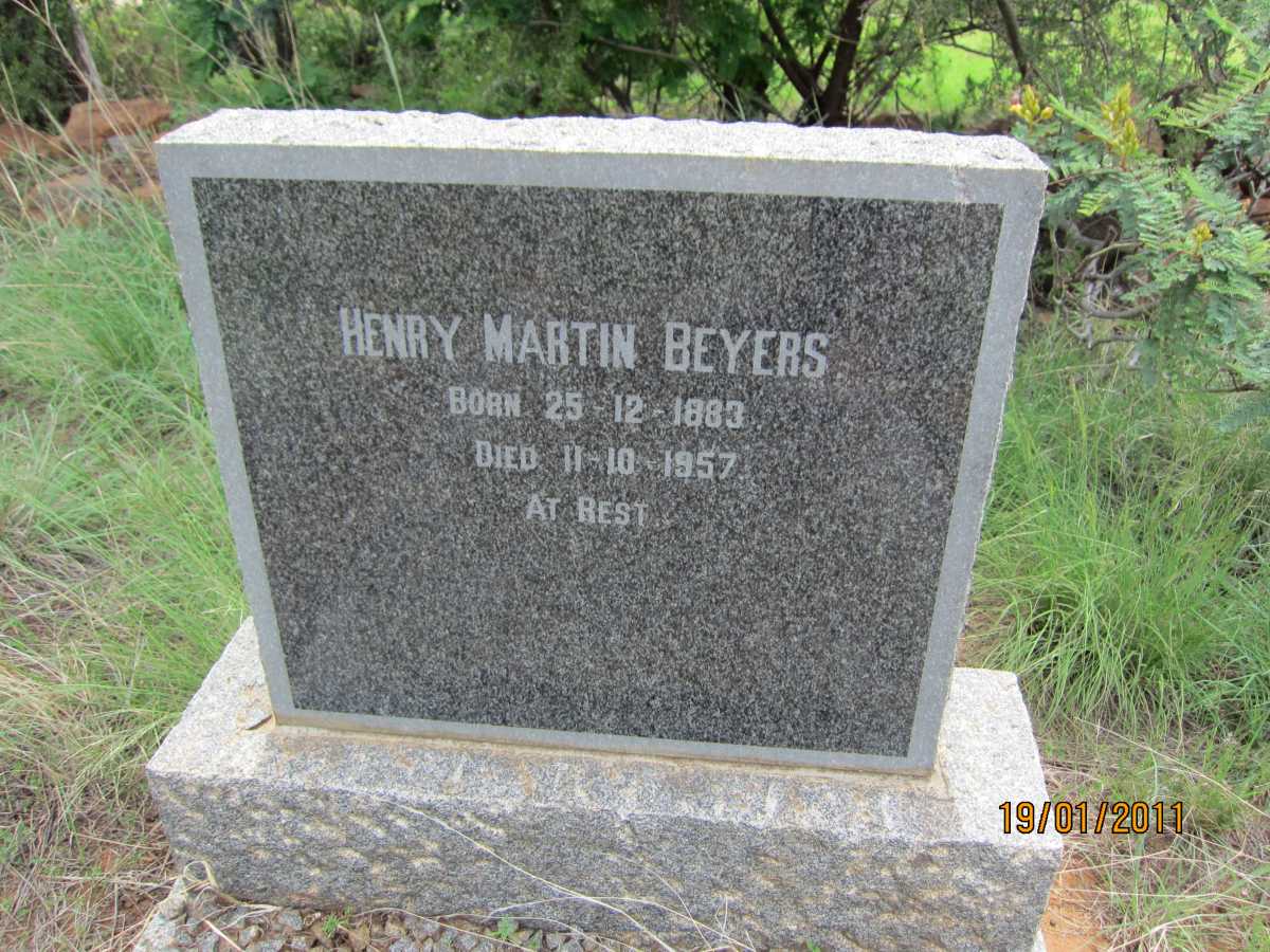 BEYERS Henry Martin 1883-1957