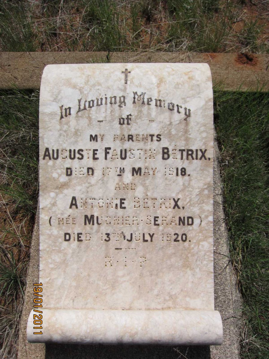 BETRIX Auguste Faustin -1918 &amp; Antonie MUGNIER-SERAND -1920