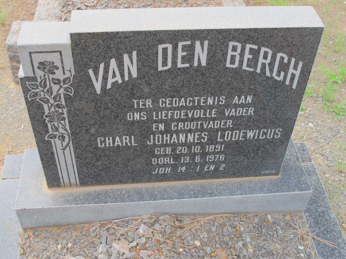 BERGH Charl Johannes Lodewicus, van den 1891-1976