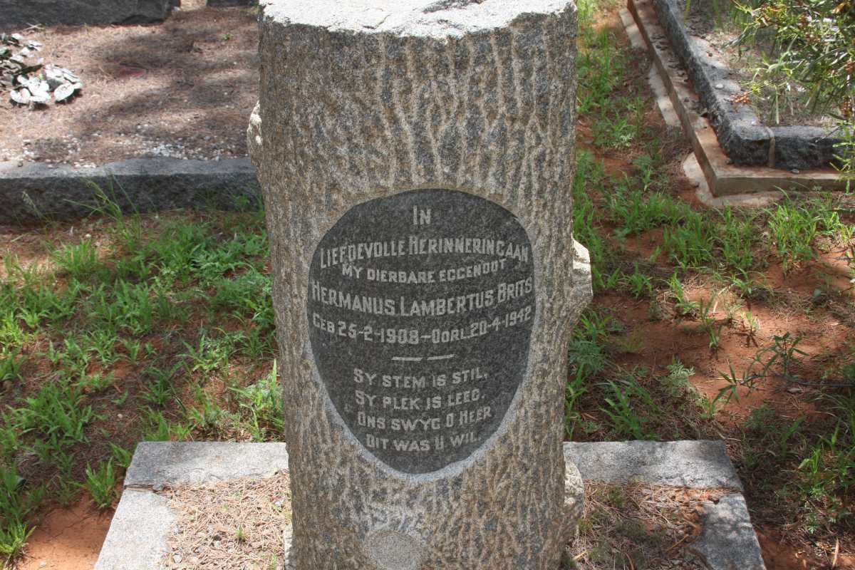 BRITS Hermanus Lambertus 1908-1942