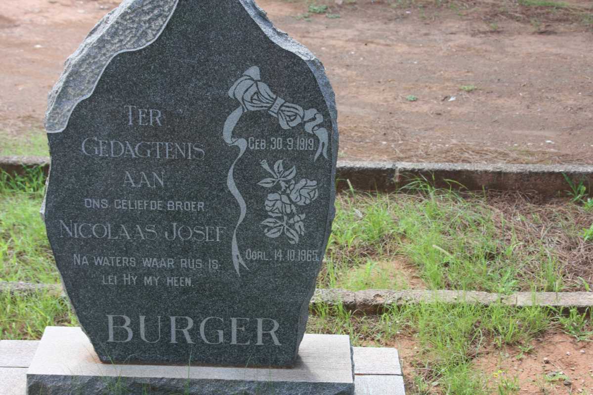 BURGER Nicolaas Josef 1919-1965