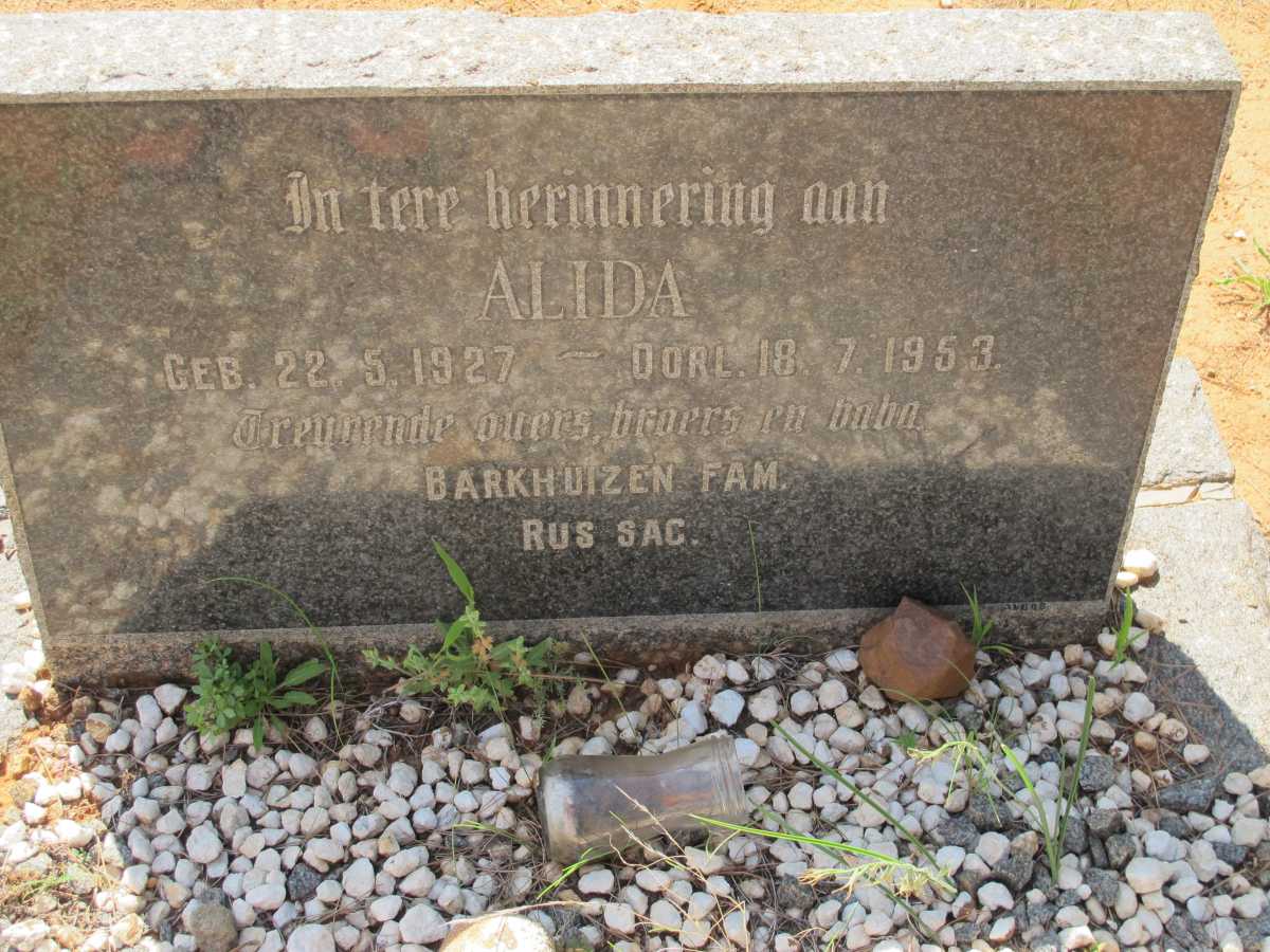 BARKHUIZEN Alida 1927-1953