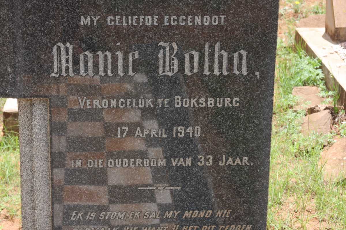 BOTHA Manie -1940