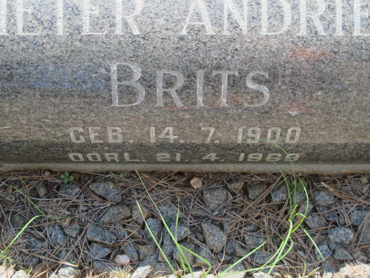 BRITS Pieter Andries 1900-1969