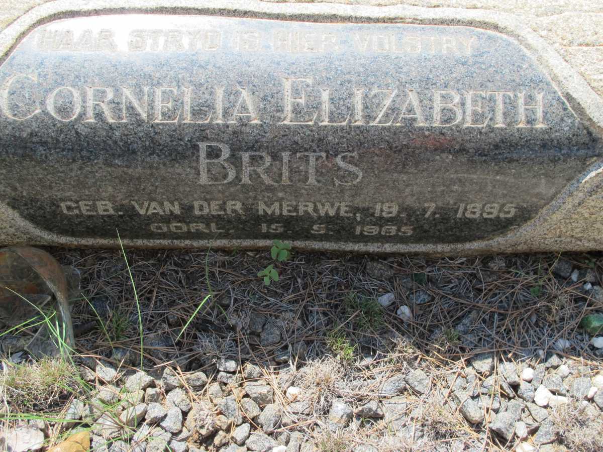 BRITS Cornelia Elizabeth 1895-1965