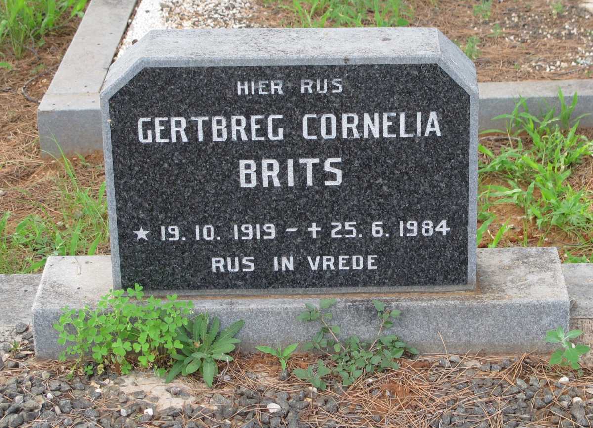 BRITS Gertbreg Cornelia 1919-1984