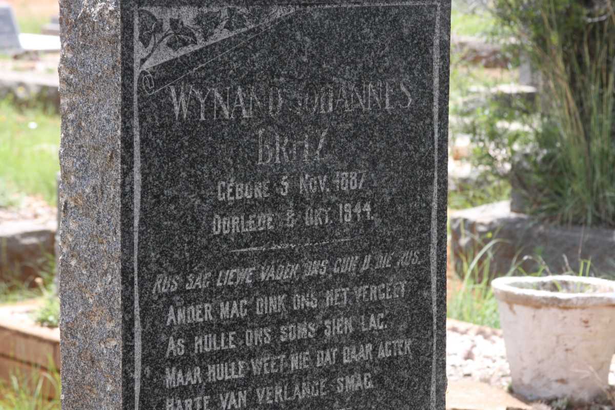BRITZ Wynand Johannes 1887-1944