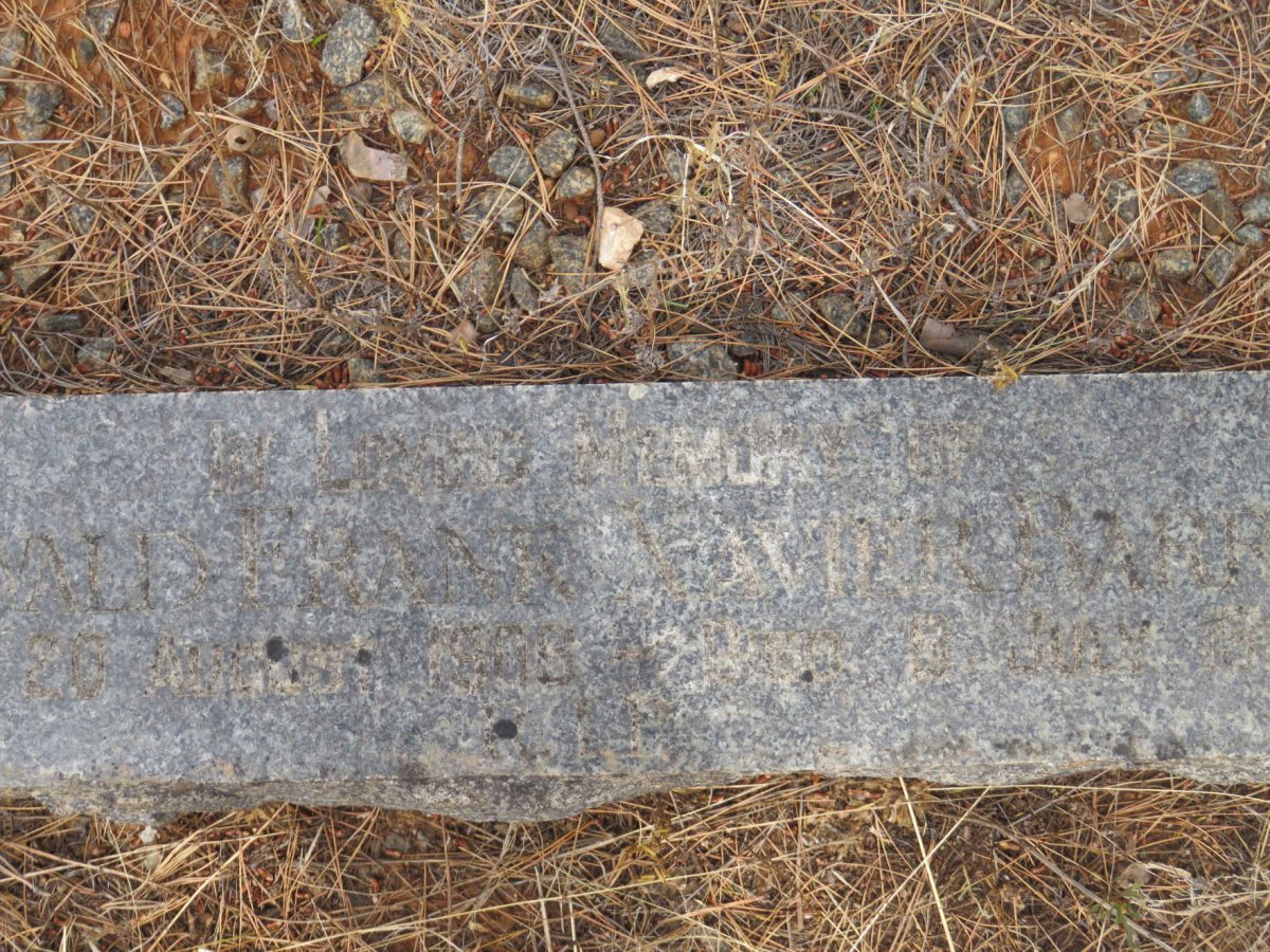 BARR ?ald Frank Xavier 1908-19??
