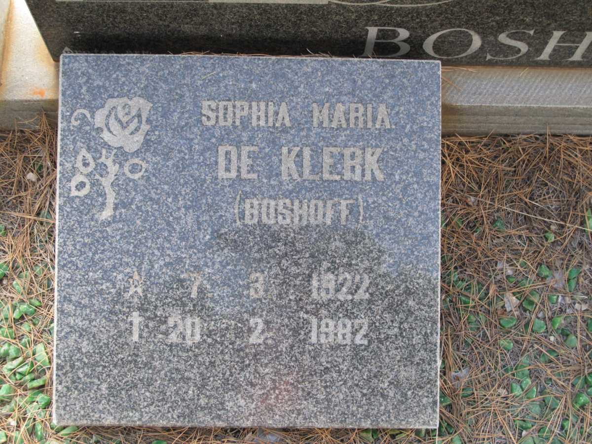KLERK Sophia Maria, de 1922-1982