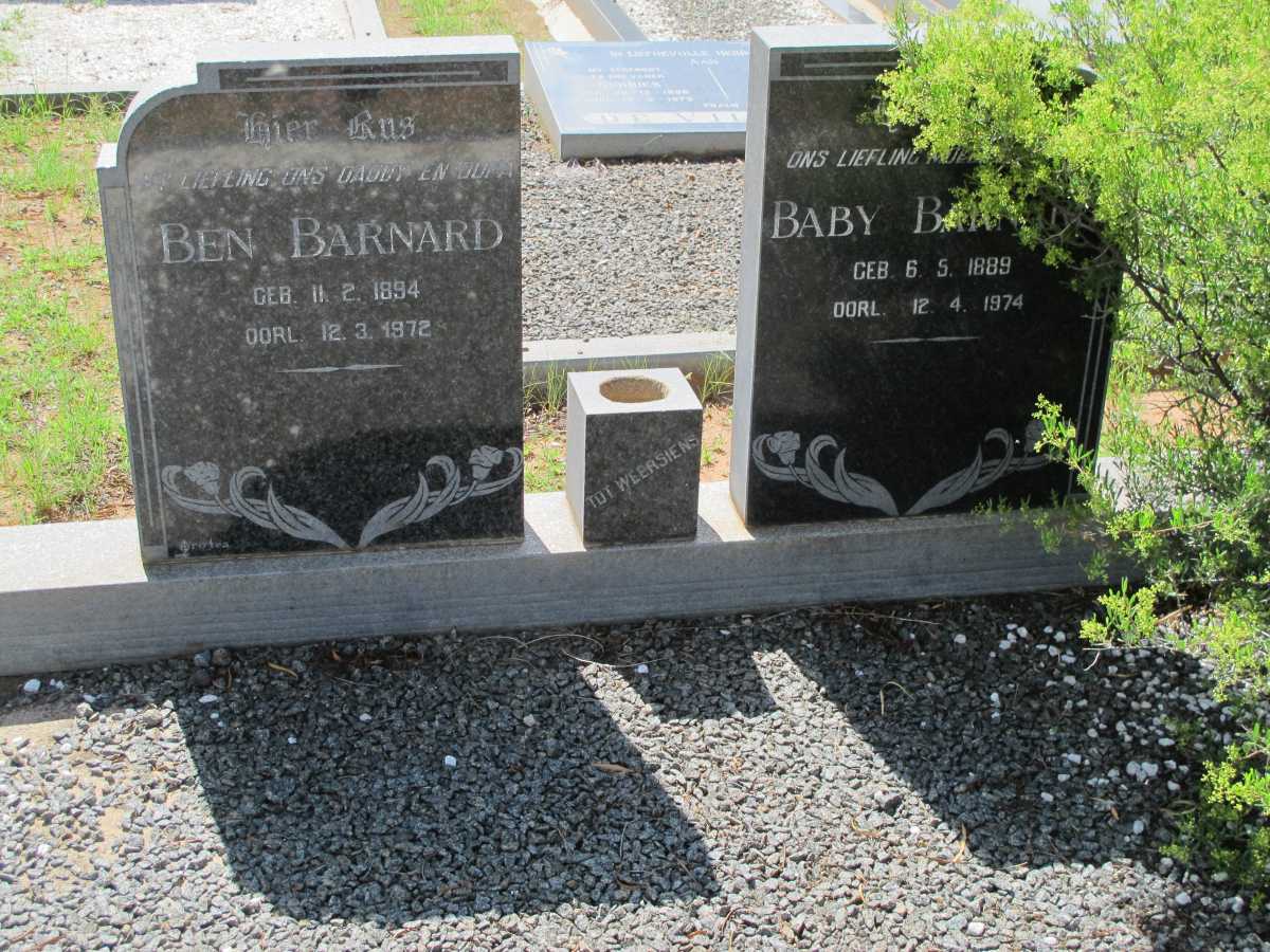 BARNARD Ben 1894-1972 &amp; Baby 1889-1974