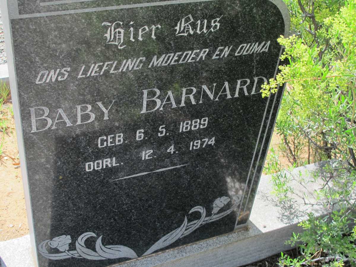 BARNARD Baby 1889-1974