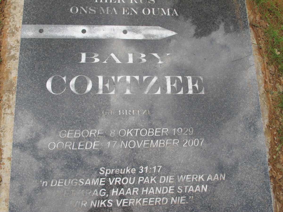 COETZEE Baby 1929-2007