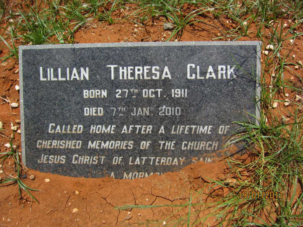 CLARK Lilian Theresa 1911-2010
