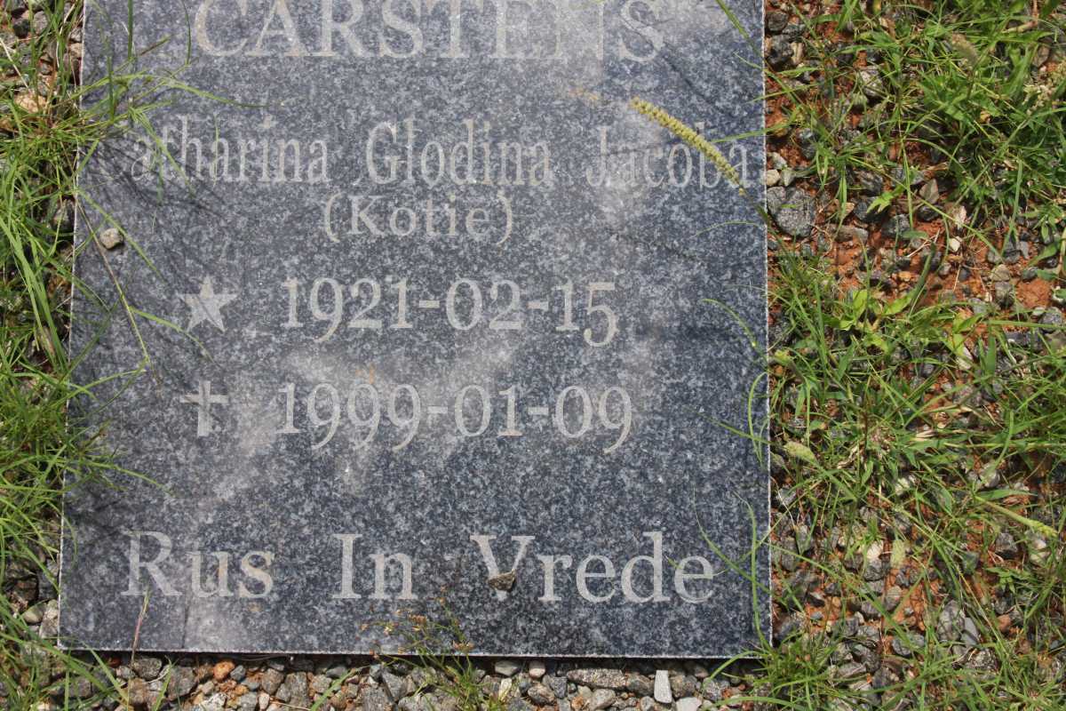 CARSTENS Catharina Glodina Jacoba 1921-1999