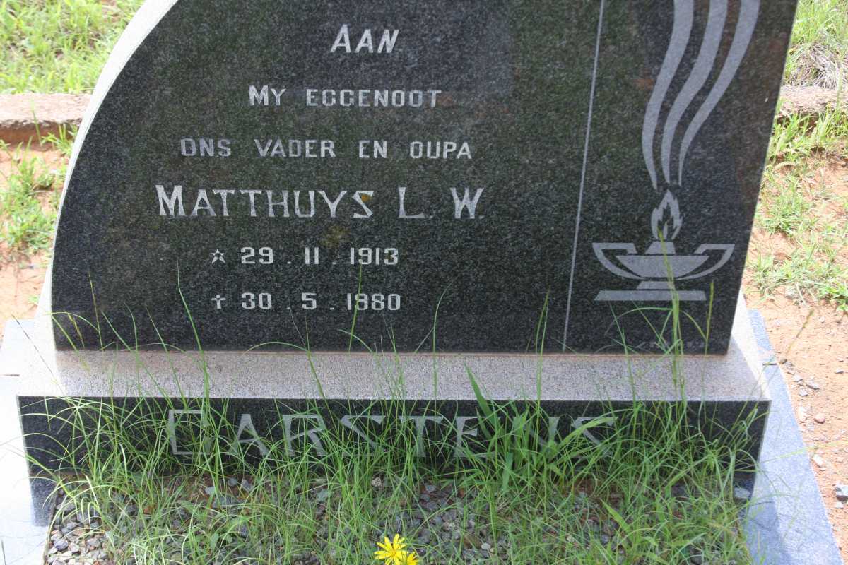 CARSTENS Matthuys L.W. 1913-1980