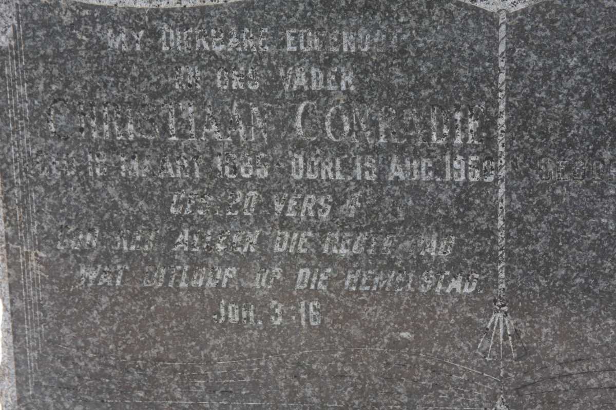 CONRADIE Christiaan 1885-1950