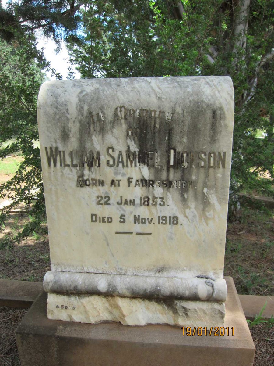 DICKSON William Samuel 1853-1918