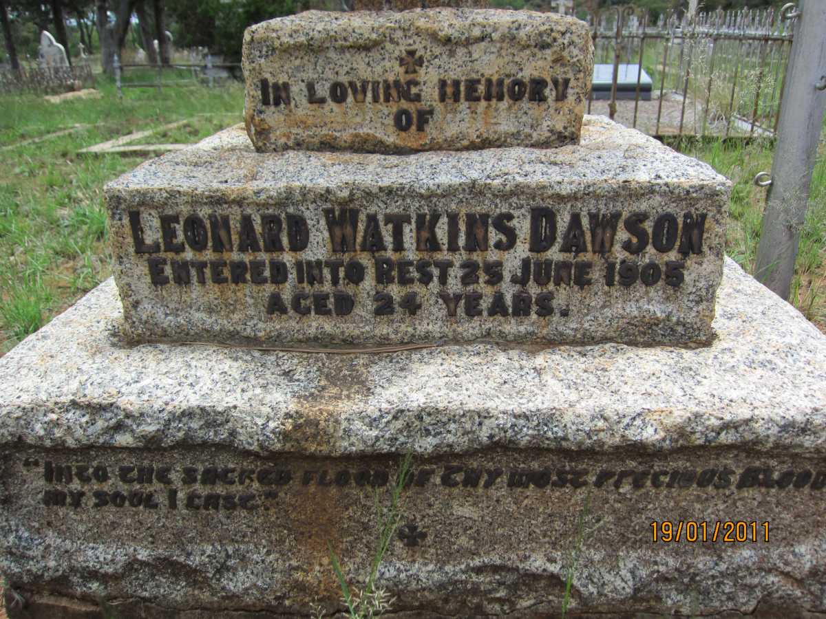 DAWSON Leonard Watkins -1905
