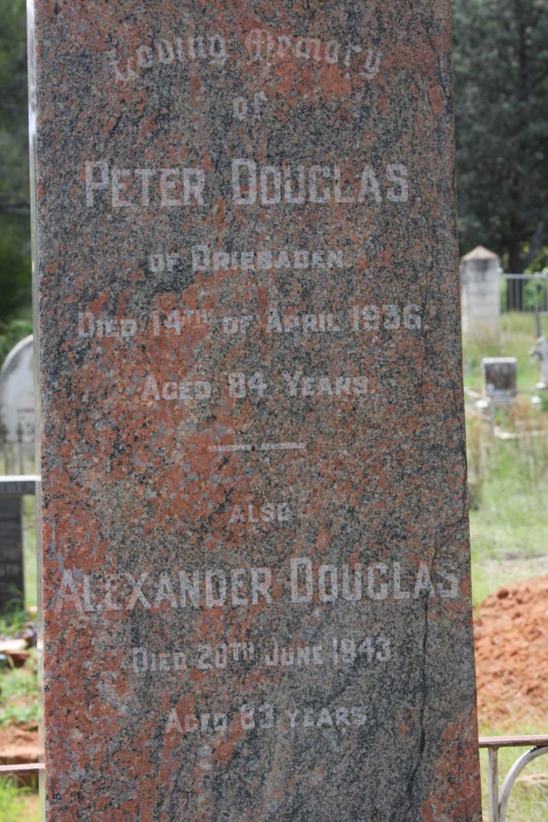 DOUGLAS Peter -1936 :: DOUGLAS Alexander -1943