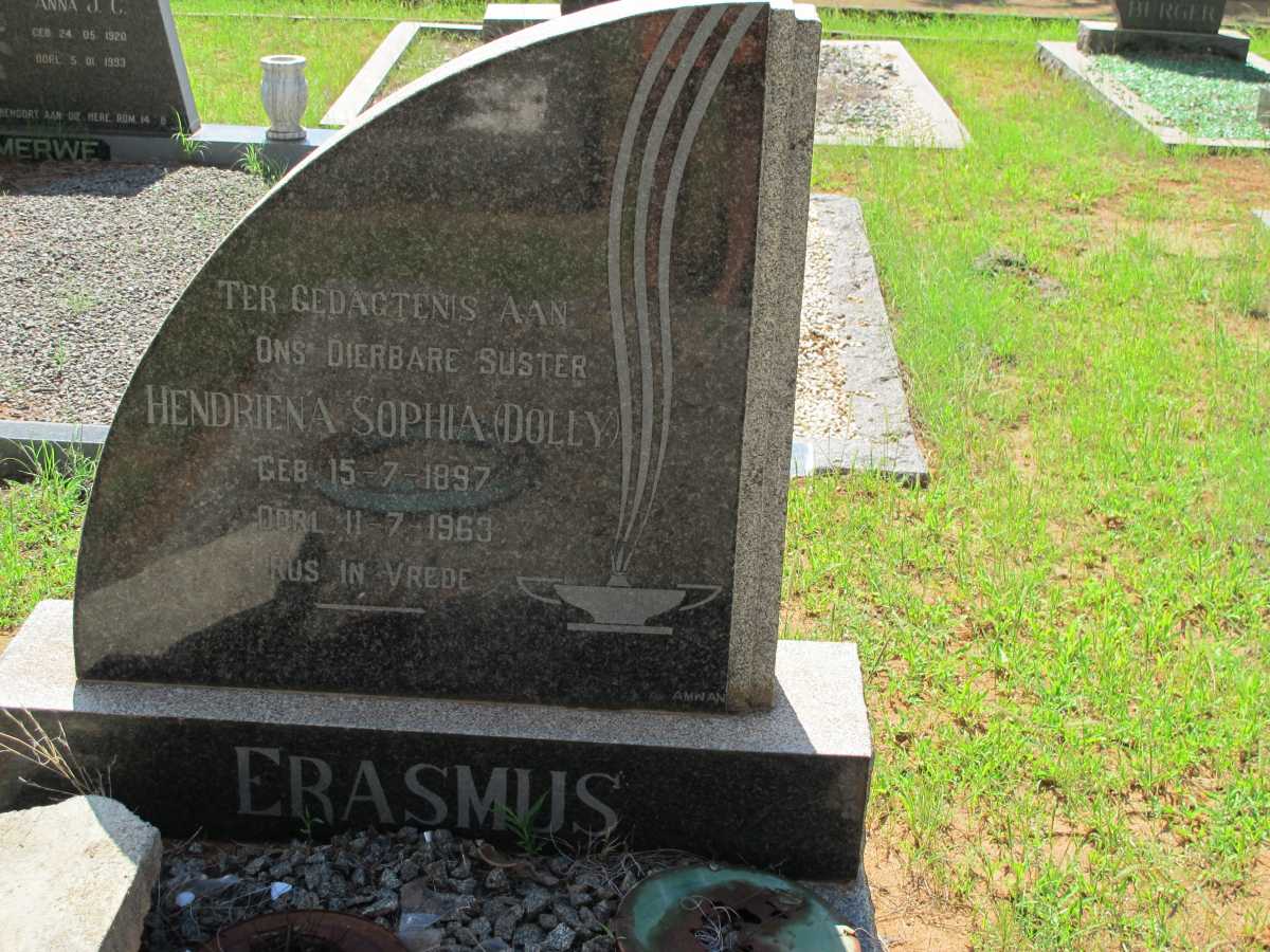 ERASMUS Hendriena Sophia 1897-1963