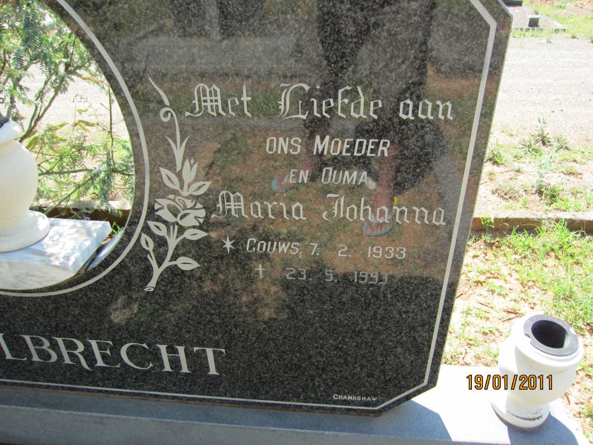 ENGELBRECHT Jacobus Paulus 1929-1987 &amp; Maria Johanna GOUWS 1933-1993