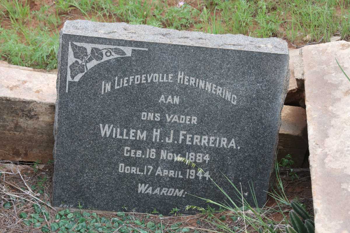 FERREIRA Willem H.J. 1884-1944