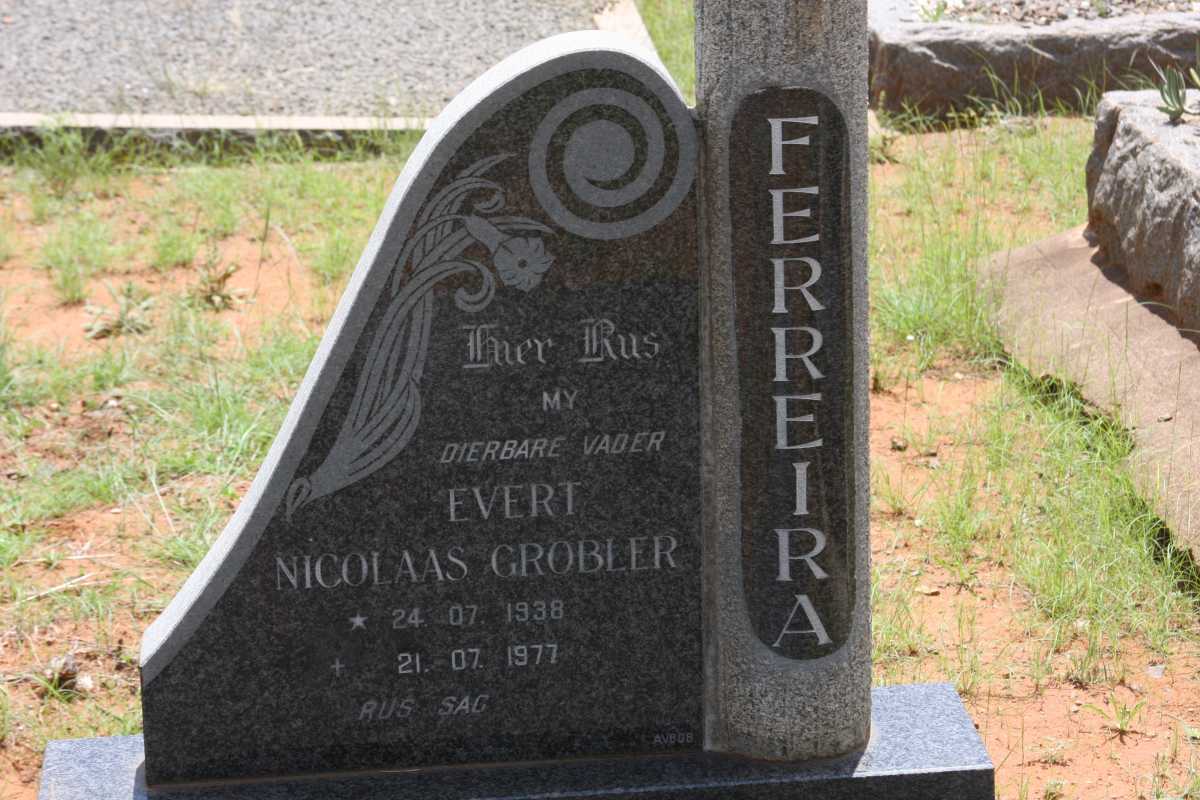 FERREIRA Evert Nicolaas Grobler 1838-1977