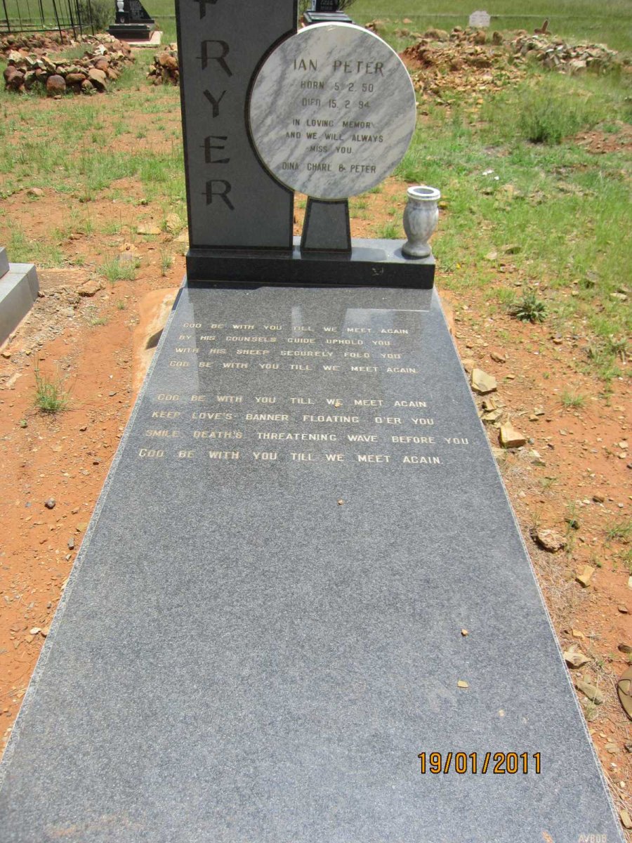 FRYER Ian Peter 1950-1994
