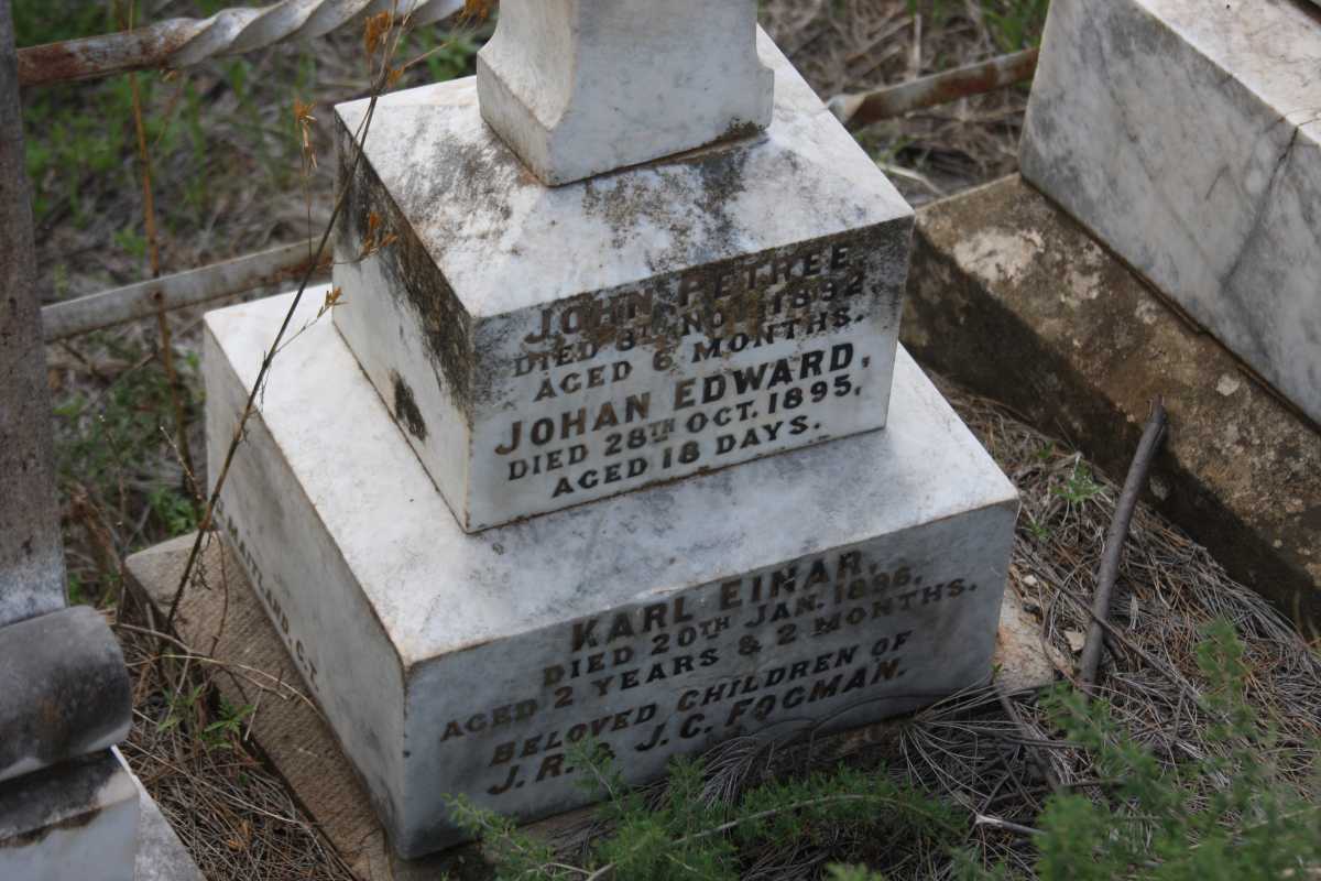 FOGMAN John Petree 1892-1892 :: FOGMAN Johan Edward 1895-1895 :: FOGMAN Karl Einar -1896