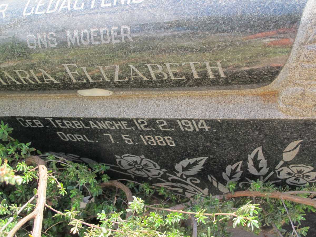 FOURIE Maria Elizabeth 1914-1986