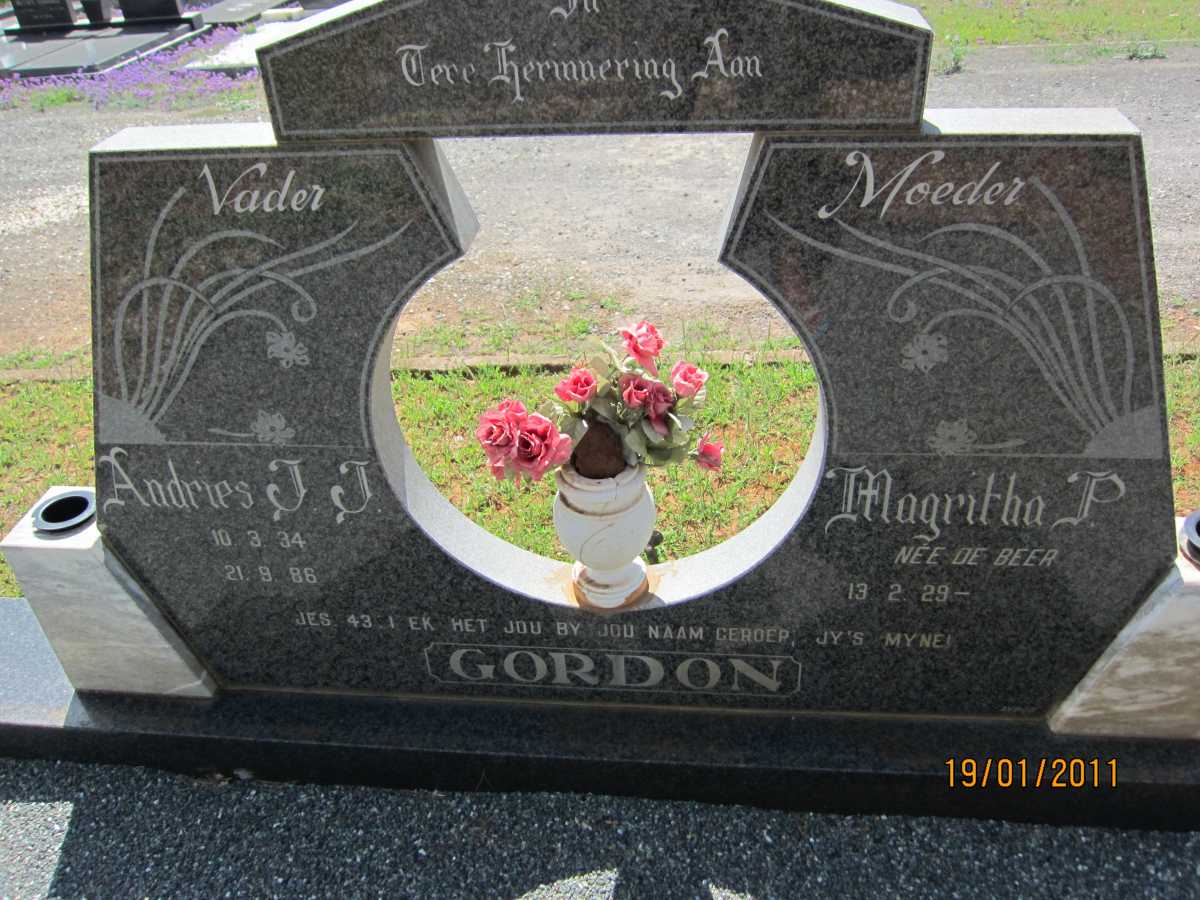 GORDON Andries J.J. 1934-1986