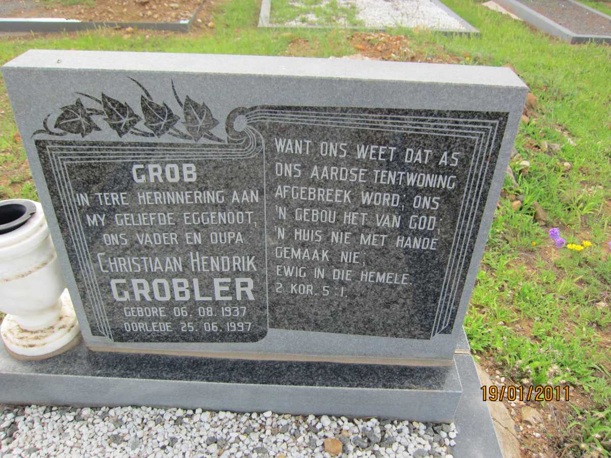 GROBLER Christiaan Hendrik 1937-1997
