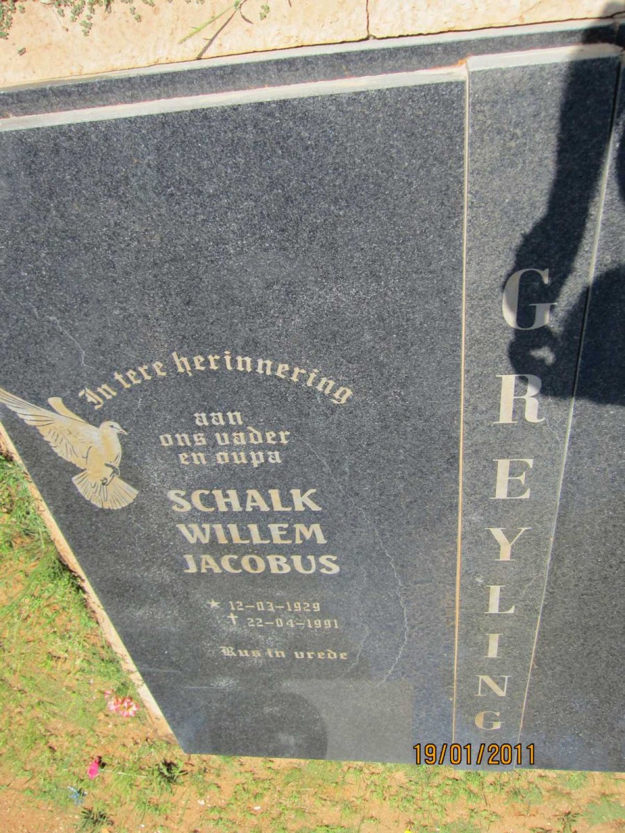 GREYLING Schalk Willem Jacobus 1929-1991
