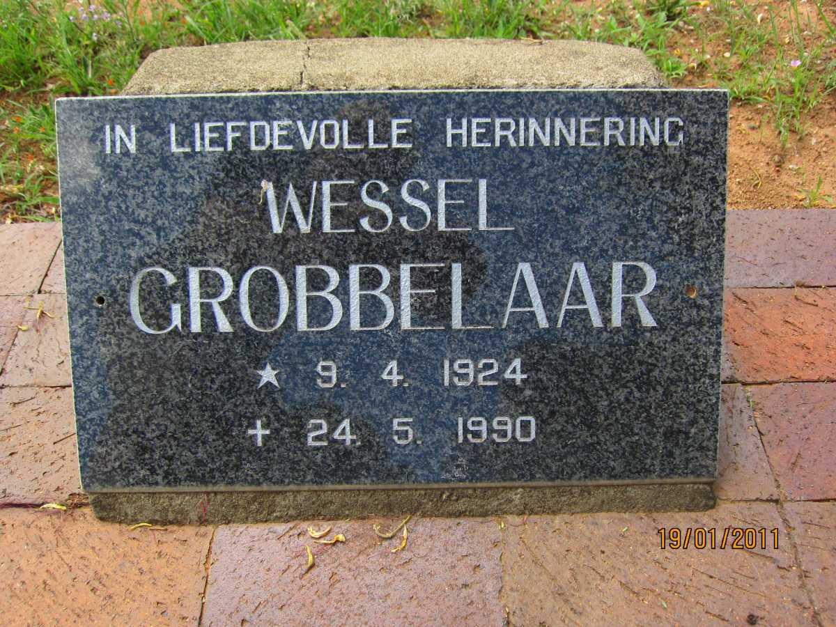 GROBBELAAR Wessel 1924-1990