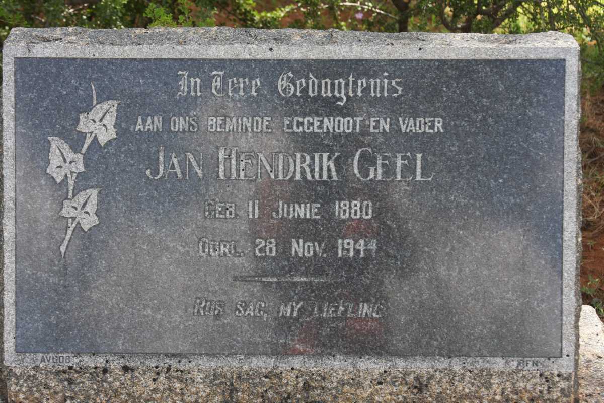 GEEL Jan Hendrik 1880-1944